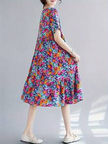 Women Long Dresses - Retro Green - View 8