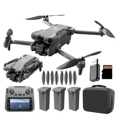 2026 Upgraded GT50 Brushless Drone With 4.3" FPV Screen, Electronic Image Stabilization Dual Cameras, Optical Flow Hovering, Gesture Control, Long Battery Life, Suitable For Beginners, Perfect Holiday Gift Drone
