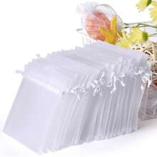 50pcs Organza Gift Bags, Wedding Candy Bags, Gift Packaging Supplies, Size 7*9cm, Holiday Event And Party Supplies, Home Living Supplies, Wedding Party Supplies, Table Decor Gift Packaging Bags, Table Decor, Baking Packaging Bags, Jewelry Packaging Small Gift Packaging Supplies Bags, Event And Party Supplies Gift Mesh Bags, Suitable For Various Holidays, Celebrations, Outdoor Parties, All Year Round, Fruit Anti-Insect Mesh Bags - J-Multicolor - View 17
