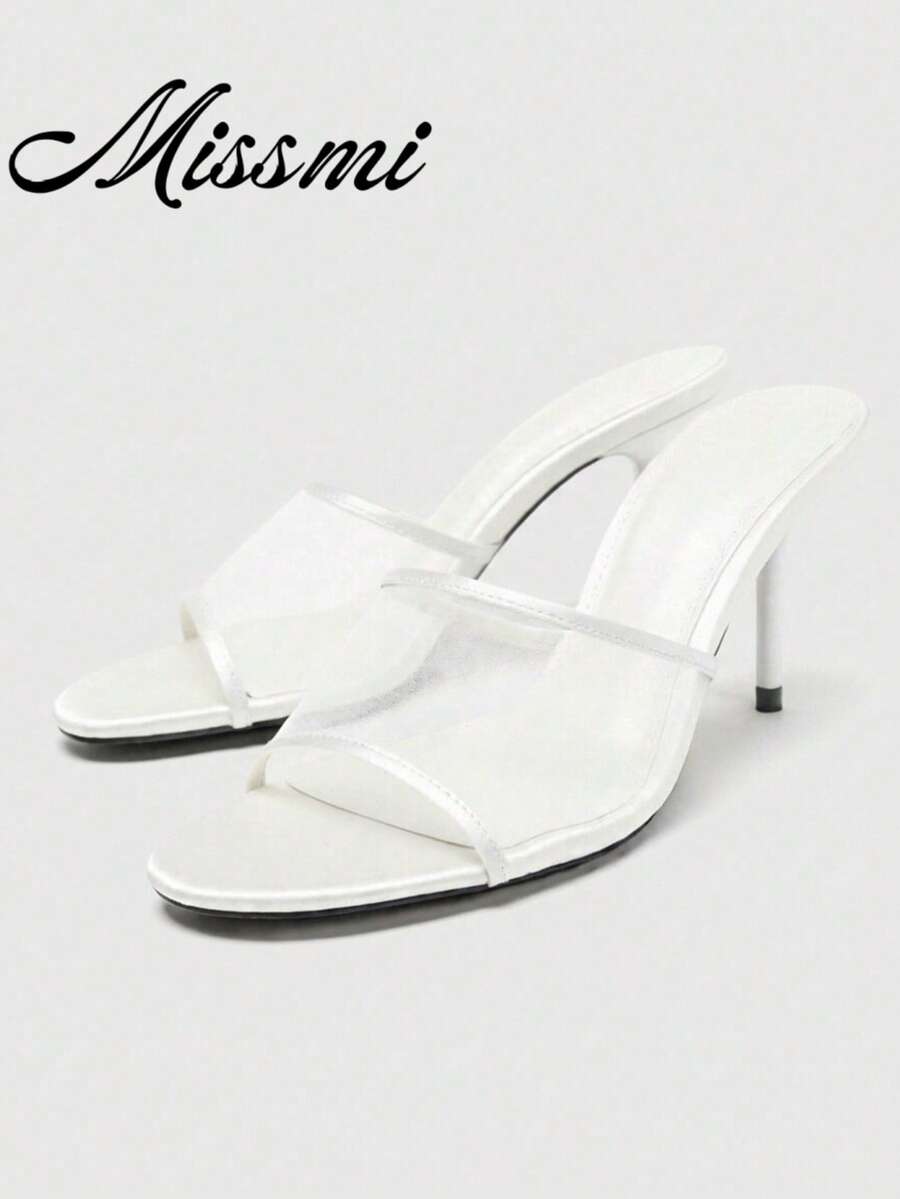 2026 Spring/Summer New Women's Mesh Open-Toe Stiletto High Heel Sandals