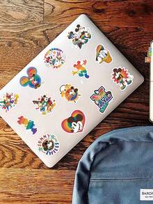 Disney | 50 miếng nhãn dán hoạt hình dễ thương Mickey Mouse và bạn bè Minnie Goofy cầu vồng vui vẻ, nhãn dán DIY cho ô tô, nhật ký, sổ lập kế hoạch, vali, điện thoại, laptop, sổ tay, bình nước, hành lý, ván trượt, graffiti, quà tặng vui nhộn cổ điển cho ngày Lễ Tạ ơn, Giáng sinh, sinh nhật, năm mới, tiệc trường học, thiệp chúc mừng, trang trí, nhà cung cấp - 1 Set - Xem 4