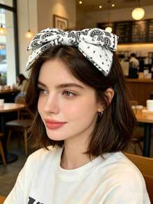 Bow Decor Headband Cute,Hairband,Hair Hoop Headbands Hair Accessories Head Accessories - Burgundy - View 22
