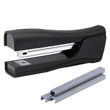 Bostitch Office Eco-Friendly Dynamo - Grapadora de pie 4 en 1, incluye 420 grapas, capacidad de 20 hojas, sacapuntas de lápiz integrado, removedor de grapas y almacenamiento de grapas, color negro - medianoche - Ver 1