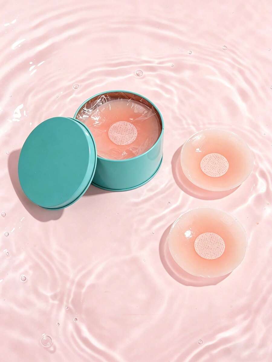 2/10pcs Reusable Invisible Nipple Covers, Seamless Non-Slip, Suitable For Various Occasions - Apricot - View 1
