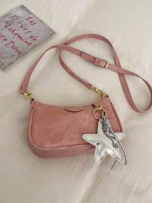 Fashionable Korean Style Casual Women's Handbag, New Minimalist Chic Versatile Shoulder & Crossbody Bag - Pink - View 7