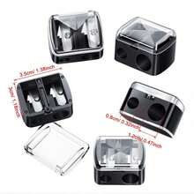 4pcs/3pcs/1pc Set (Buy 1 Pencil Sharpener Get 1 Random Color Tassel Bookmark) Multi-Color Makeup Pencil Sharpener, Suitable For Eyebrow Pencils, Eyeliner, Lip Liner, Lipstick And Other Cosmetics. Dual-Hole Sharpener With Dust Cover, Portable Pencil Sharpener Essential For School, Home And Office Use, High-Quality Gift For Back To School Season, Campus Classroom And Corporate Office - Sets - View 2