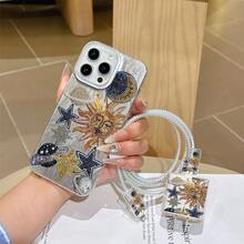 6件組羽毛毛線貝殼太陽行星手機殼圖案 + 充電頭保護套 + 線材保護套 + 收納繩 + 數據線保護繩 TPU 防震保護殼，相容 iPhone 6 7 8 XXs XR XS Max 11 12 13 14 15 16 Pro Max，適合作為情侶、女性、女兒、男友、女友、青少年女孩的生日與聖誕禮物 - 彩色 - 查看 3