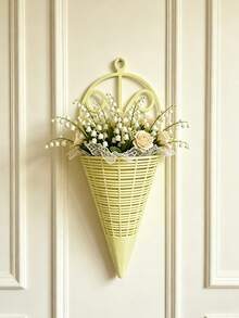 Vintage Wicker Style Orchid Baskets For Home Decor,Rustic Imitation Rattan Hanging Wall Planter, Tapered Cone Jardiniere,Vintage Wicker Style Orchid Baskets For Home Planter, Vintage Wicker Style Orchid Baskets For Hom - Multicolor - View 3