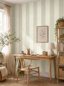 SUPSTICKER 1 Roll Sage Green Striped PVC Wallpaper, Self-Adhesive Waterproof Moisture-Proof, 15.75x78.74/118.11/196.85 Inches, Suitable For Wardrobe Drawers - Multicolor - View 6