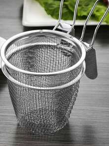 1pc Stainless Steel Hot Pot Strainer Ladle With Hook, Stainless Steel Mesh Basket Filter, Suitable For Hot Pot Draining, Filtering And Cooking, Can Be Used As A Household Kitchen Food Filter - Multicolor - View 11