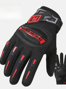 Motorcycle Gloves With Added Insulation For Warmth In Winter, Suitable For Outdoor Sports And Cycling. Men's Motorcycle Gloves With Windproof And Anti-Slip Features. - Motorcycle Half Finger (without Fleece): Black - View 5