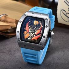 High-End Factory Supply Of Men's Richard Brand Three-Hand Quartz Watches For Foreign Trade And Cross-Border E-Commerce, Featuring A Fashionable Koi Fish Motif And Rasah Design - 5 - View 3