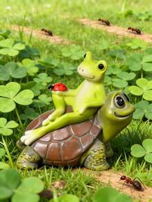 High-Quality Resin Frog And Snail Garden Sculpture Set - Imaginative Outdoor Animal Sculptures With Weather-Resistant Coating - Decorative Art For Yards - New Model - View 8