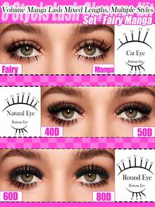 YIDUO 簇狀睫毛套組 1400PCS 漫畫感水光柔細簇狀睫毛 40D 50D 60D 80D 9-16mm 連續長度 D捲 個別睫毛 附仙女漫畫下睫毛 全套DIY睫毛工具組 初學者適用 旅行必備 女性禮物 自居家DIY - 彩色 - 查看 4