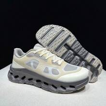 On Running 新款 Cloudtilt Remix 編織透氣跑鞋，中性款，具備緩震與耐磨特性的休閒鞋 - 卡其色 - 查看 5