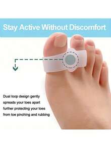 1/2 Pairs Silicone Toe Separators | Dual-Ring Design For Yoga And Daily Relaxation, Unisex Toe Spacers - Multicolor - View 3