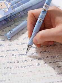 32/14/1 Erasable Pen Set, Includes 12 Pens + 20 Refills, Multiple Cartoon Pattern Center Pens, 0.5mm Blue Ink Ballpoint Pens, Built-In Eraser, Quick-Drying, Comfortable Grip, Perfect For Note-Taking And Writing, Office Supplies, School Supplies, Back To School Essential - Erasable Pen Set - View 4