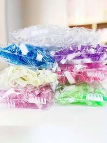 50Pcs Small Nail Brush Cleaning Brush Nail Dust Sweeping Dirt Cleaning Brush Multi-Functional Brush - Multicolor - View 7