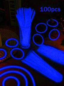 100/15pcs 8-Inch Glow Sticks, 10-12 Hours Glow Time, Suitable For Parties, Gatherings, Bars, Birthdays, Halloween Parties, Holiday Decorations And Disposable Items - Seven-color Glow Sticks - View 13