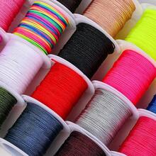 Cuộn dây nylon màu 20m/cuộn - rộng 0.8mm, sợi nylon bện màu sắc rực rỡ đa dạng (trắng, đỏ, hồng, vàng, xanh dương, đen, vàng kim, cầu vồng), lý tưởng để làm đồ trang sức DIY (vòng tay, dây chuyền, móc khóa), vật liệu thủ công cho phụ kiện handmade, xâu hạt & dự án macramé, hoàn hảo cho thủ công mùa xuân/hè, trang trí quà tặng sinh nhật & lễ hội, phong cách đa năng - Dây điện - Xem 4