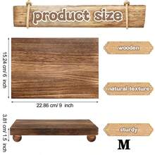 Farmhouse Style Wooden Soap Dish & Countertop Storage Rack - Rustic Decor Shelf, Suitable For Soap, Candles, Plants And Vases - Multicolor - View 2