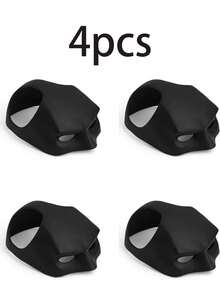 1pc Silicone Cat Bat Mask, Skin-Friendly Halloween Cat Costume, Lightweight & Flexible Pet Cosplay Accessory - Black - View 8