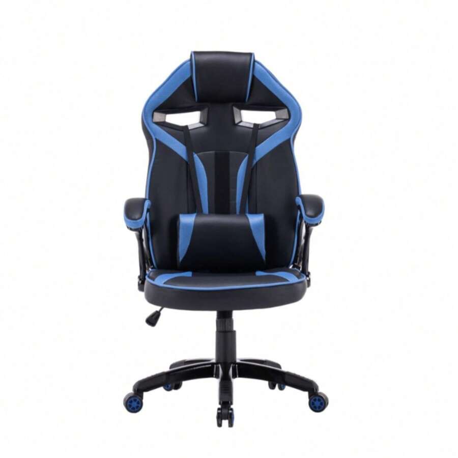 High Back PU Leather Gaming Chair With Adjustable Headrest & Lumbar Support, 360° Swivel Ergonomic Racing Desk Chair With Padded Armrests, Height Adjustable Computer Chair For Gamers & Office Workers, 3 Color Choices, Comfortable For Long Hours Use - Multicolor - View 1