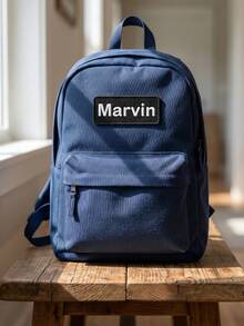 Custom Minimalist Embroidered Name Patch Sticker, Personalized Rectangle Letter Patch For Jackets Hoodies Backpacks Tote Bags, Customized Fashion Label Decor, Customizable Text Badge Accessory, Street Style Clothing Accent, Name - Style F - View 2