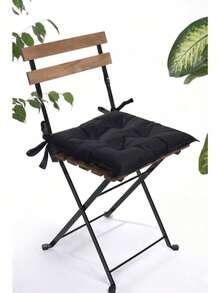2 paquetes de cojines para silla cómodos y suaves de 40*40 cm – relleno de 250g – suaves y fabricados en Turquía - Negro - Ver 4