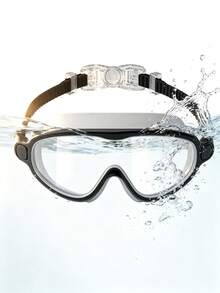 1pc Large Frame Swimming Goggles, Anti-Fog Anti-Water Silicone Earplug, Suitable For Swimming Training And Leisure, Holiday Gift For Men And Women - Multicolor - View 9