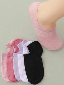 10 Pairs Women's Assorted Color Casual Thin Boat Socks For Summer, Breathable Low Cut No-Show Invisible Non-Slip Ankle Socks - Multicolor - View 6