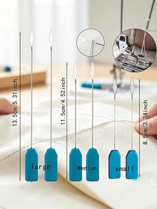 1/2 Set Multi-Size Sewing Machine Threaders, Metal Material, Large/Medium/Small 3 Sizes Optional, With Guide, High-Precision Fast Threading Tool, Durable And Easy To Operate, Compatible With Multiple Sewing Machines, Essential Tool For Home Sewing And Handicrafts, Back To School Craft Supplies, All-Season DIY Universal Accessory - Multicolor - View 4