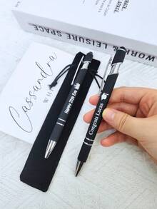 Custom Metal Retractable Ballpoint Pen | Non-Slip Grip + Medium Tip Smooth Writing | Customizable Name/Date/Logo | Business Engraved Pen Teacher's Day Gift | Suitable For Holiday/Birthday Gift, Personalized Writing Tool - Multicolor - View 10