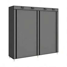 Zapatera Mueble Organizador 12 Compartimentos para 36 Pares - Moderno y Compacto - para Hogar, Interior - Color Gris - Negro - Ver 5