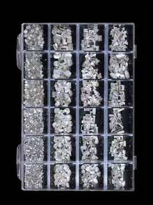 12pcs Diamond, Bow, Star, Marquise, Heart And More Shapes Nail Art Decoration Set, With Pickup Pen, 3D DIY Nail Decorations For Daily Use And Travel - Clear - View 5
