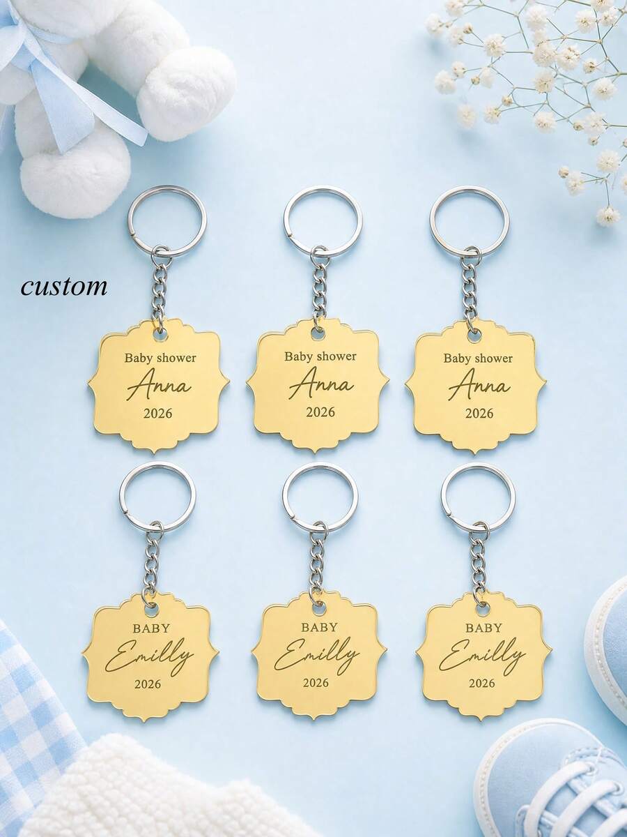 Gold Mirror Acrylic Personalized Name Baptism Favor Tags Keychain, Gold Acrylic, Chocolate Favor, Mirror Label, Luxury Cross Favor, "Mi " Label, Personalized Gift Label