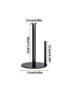 Paper Towel Holder, Heavy Duty Countertop Organizer With Anti-Tipping Base, One-Handed Tear Design, Durable Metal Construction, Fits All Standard Paper Towel Rolls, Perfect For Kitchen Countertops & Small Spaces, Sleek & Modern Style. - Multicolor - View 2