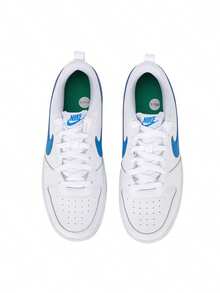 Nike 2026 New Style Children's And Girls' COURT BOROUGH LOW 2 Low-Top Sneakers Casual Shoes Women's Shoes BQ5448-123 - White and Blue - View 4