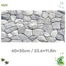 Tranh nền bể cá đá trắng, nhãn dán nền bể cá, hình ảnh phẳng 2D, tự dính mặt trước, đồ trang trí bể cá, trang trí phong cảnh, nhãn dán nền bể bò sát - A - Xem 13