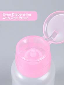 200ml 空指甲油瓶 壓泵式液體儲存瓶 粉色清潔液/卸甲液容器 美甲美甲工具 - 彩色 - 查看 3