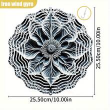 3D 1件裝「精緻黑白圖案凸顯優雅葉片設計」「25.5cm/10in*25.5cm/10in 附旋轉掛鉤,360° DIY創意風車」春夏季陽台與露台 360°旋轉吊飾(不含吊墜)隨機款式 - A - 查看 3