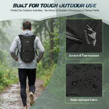 Hydration Backpack With 2L Water Bladder, 15L Lightweight Hiking Backpack For Women & Men Small Insulated Hydration Water Pack For Hiking, Running, Cycling, Biking, Black - Nhiều màu - Xem 9