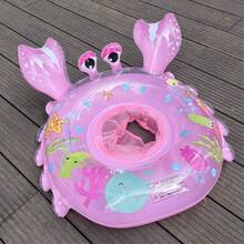 Summer Car-Shaped Baby Swimming Ring With Detachable Sunshade, Vibrant Yellow & Blue Color With Water Drop Print, Cute & Lively, Suitable For Various Water Play Scenarios, Allowing Babies To Enjoy Cool Water Fun Under The Sunshine. - Multicolor - View 9