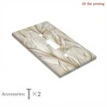 1pc Ivory Beige Tropical Monstera Leaf Light Switch Cover Plate - Single/Double Toggle Switches, Easy Install Decorative Outlet Cover Home, Bathroom, - Rocker/Decora 11cm*7.5cm - View 6
