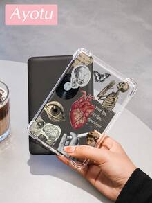 Ayotu 解剖結構圖案 Kindle 保護殼,防摔、全覆蓋透明亮片 TPU 軟殼,適用於 Kindle (第 11 代 - 2024 年上市) (6 英吋)、Kindle Paperwhite 第 12 代 (2024 年上市)、Kindle (第 11 代, 2022 年上市)、Kindle Paperwhite 第 11 代, 2021 年上市、Libra Color 7 英吋、Clara Color/Monochrome 6 英吋 - 彩色 - 查看 3