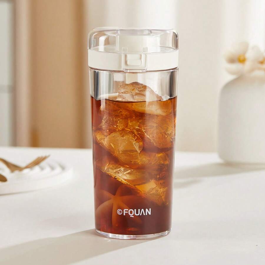 1個可攜式搖搖杯,加厚PC水杯配PP蓋與矽膠密封圈,防漏蛋白飲攪拌杯,適用健身、旅行、辦公室,可重複使用飲具附攪拌球,加厚PC防漏水杯配PP蓋與矽膠環 - 彩色 - 查看 1