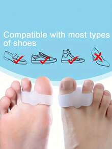 1/2 Pairs Silicone Toe Separators | Dual-Ring Design For Yoga And Daily Relaxation, Unisex Toe Spacers - Multicolor - View 6