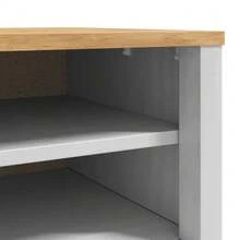 Banc d'entrée  FLORO 115 x 40 x 45 cm en pin massif - Blanc - Voir 9