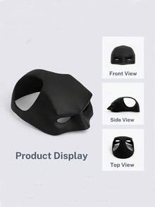 1pc Silicone Cat Bat Mask, Skin-Friendly Halloween Cat Costume, Lightweight & Flexible Pet Cosplay Accessory - Black - View 4