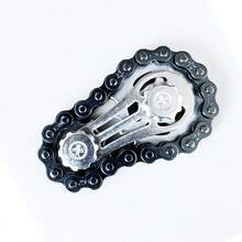 1pc Metal Chain Gear Finger Spinner, Creative Mechanical Stress Relief Toy, Adult Finger Spinning Anxiety Relief Device - Multicolor - View 10